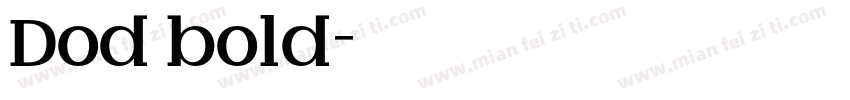 Dod bold字体转换